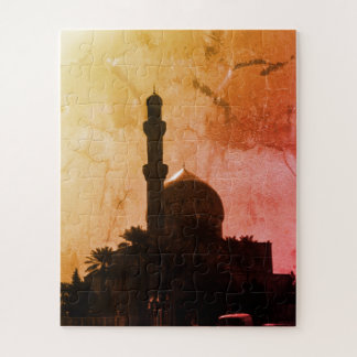Puzzle Vintage Iraq Baghdad mosque taxis