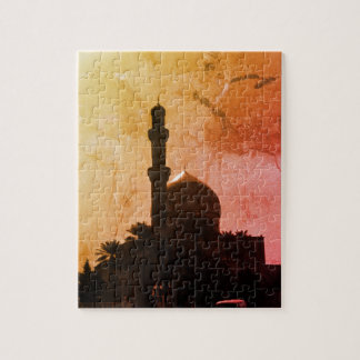 Puzzle Vintage Iraq Baghdad mosque taxis