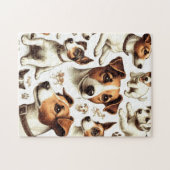 Puzzle Vintage Jack Russell Terrier sans fil (Horizontal)