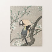 Puzzle Vintage Japanese Art Birds on Cherry Branch (Vertical)