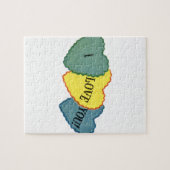 Puzzle Vintage Je T'Aime Coeurs (Horizontal)