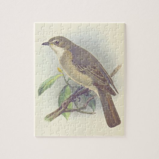 Puzzle Vintage Look, Oiseau perché sur une branche (Vertical)