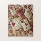 Puzzle Vintage Love Letters Romantic Collage (Vertical)