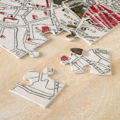 Puzzle Vintage Map de Rome, Italy. (Côté)