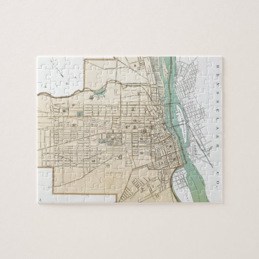 Puzzle Vintage Map of Albany (Horizontal)