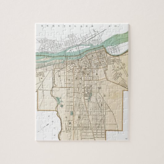 Puzzle Vintage Map of Albany (Vertical)
