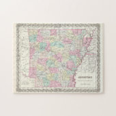 Puzzle Vintage Map of Arkansas (Horizontal)