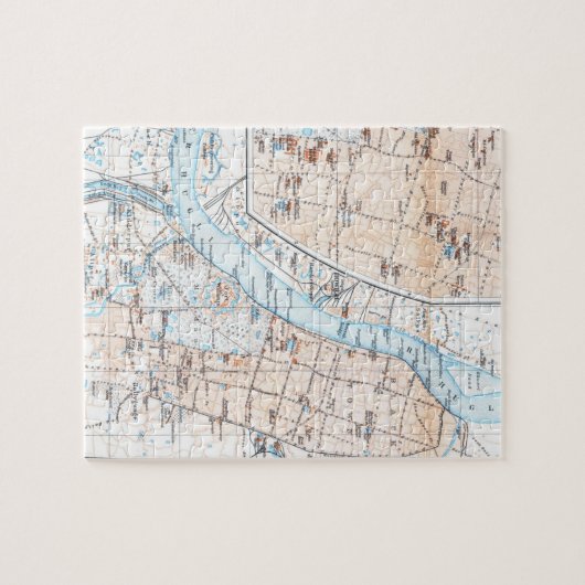 Puzzle Vintage Map of Calcutta (Horizontal)