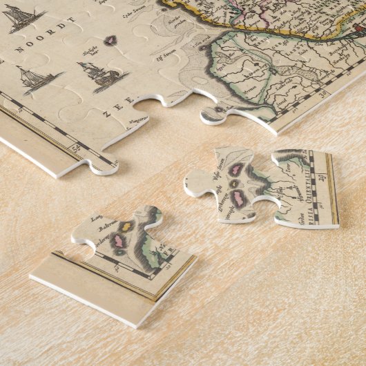 Puzzle Vintage Map of Denmark (Côté)