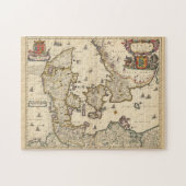 Puzzle Vintage Map of Denmark (Horizontal)