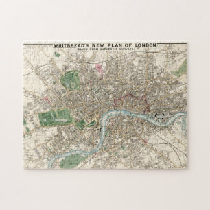 Puzzle Vintage Map of London England (1853)