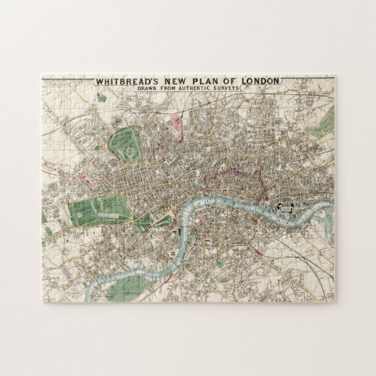 Puzzle Vintage Map of London England (1853) (Horizontal)