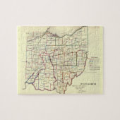 Puzzle Vintage Map of Ohio (Horizontal)