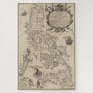 Puzzle Vintage Map of The Philippines (1744)