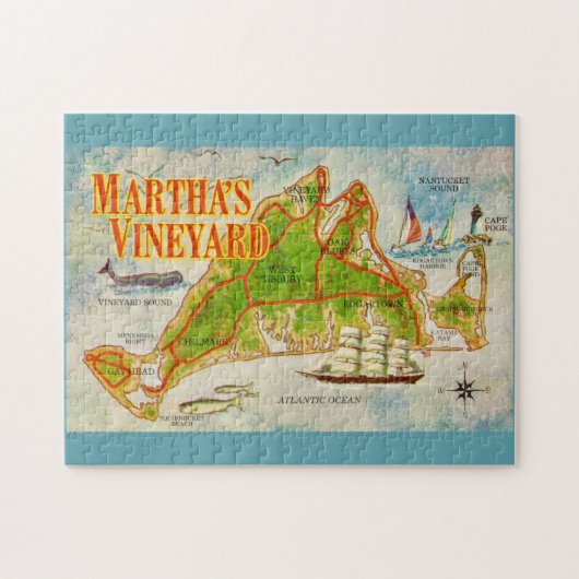 Puzzle vintage Martha's Vineyard 11x14 (Horizontal)