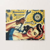 Puzzle Vintage Mechanic Pin-up (Horizontal)