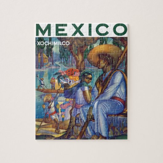 Puzzle Vintage Mexique Travel Tourisme Publicité (Vertical)