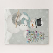 puzzle vintage moderne rétro snowman (Horizontal)