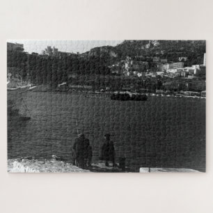 Puzzle Vintage Monaco Principauté port de pêche