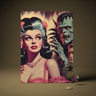 Puzzle Vintage Monster Horror Girl
