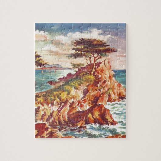 Puzzle Vintage Monterey Coastline California Tourisme USA (Vertical)