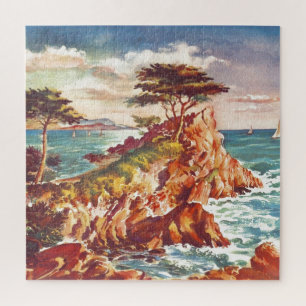 Puzzle Vintage Monterey Coastline California Tourisme USA