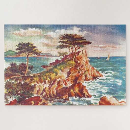 Puzzle Vintage Monterey Coastline California Tourisme USA (Horizontal)