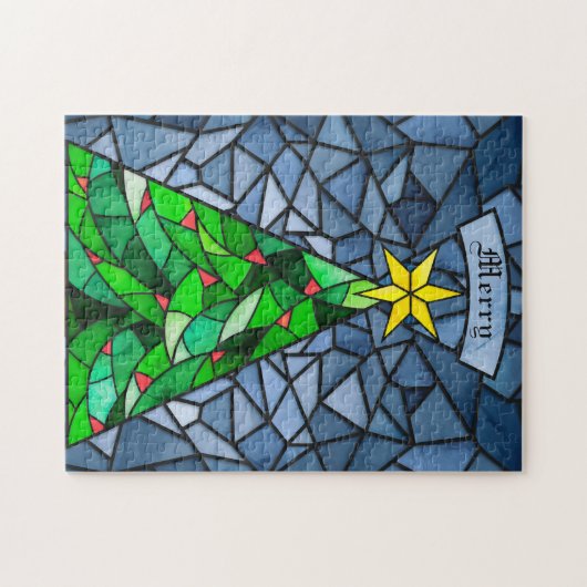 Puzzle Vintage Noël Arbre Vitré (Horizontal)