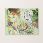 Puzzle Vintage Noël Bois Animaux Inspirationnels (Horizontal)