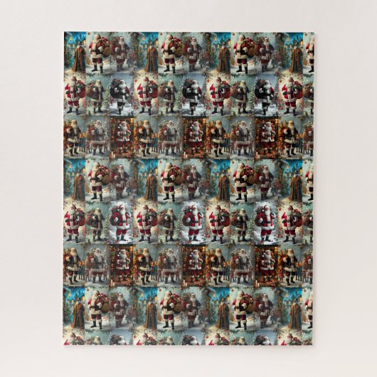 Puzzle Vintage Noël Collage | Retro Holiday (Vertical)