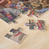 Puzzle Vintage Noël, Santa Claus avec Elves Atelier (Côté)