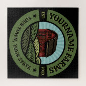 Puzzle Vintage NOM AJOUT DE L'Étanche Campagne Agricole (Horizontal)