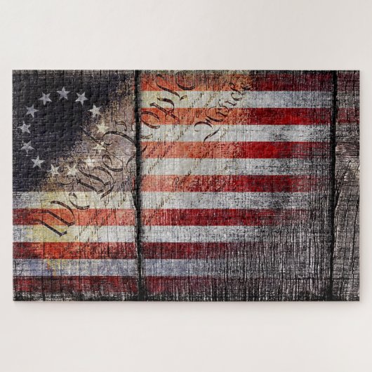 Puzzle Vintage Nous Les Gens Betsy Ross Drapeau (Horizontal)