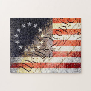 Puzzle Vintage Nous Les Gens Betsy Ross Drapeau