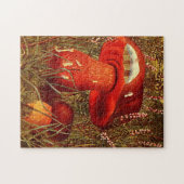 Puzzle Vintage Orange Mushrooms - Boletus Luridus (Horizontal)