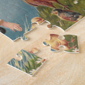 Puzzle Vintage Pâques Victorienne fille et garçon (Côté)