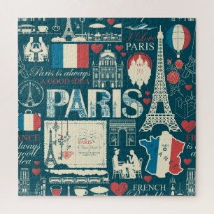 Puzzle Vintage parisien : France Élégance