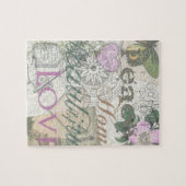 Puzzle Vintage Peace Home Magnifique Love Designer Collag (Horizontal)