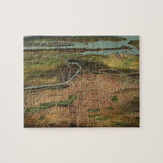 Puzzle Vintage Pictorial Map of Newark (Horizontal)