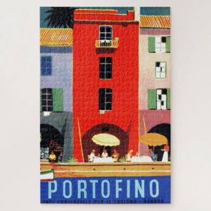 Puzzle Vintage Portofino Italie Europe Illustration de vo