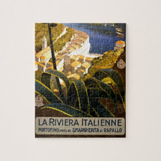 Puzzle Vintage Portofino Italie Riviera Illustration