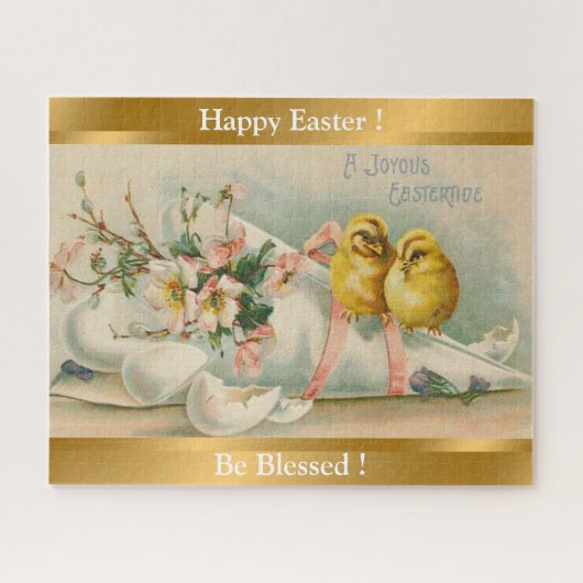 Puzzle Vintage Poulet Vacances de Pâques (Horizontal)