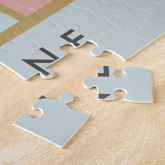 Puzzle Vintage Rainbow Nom personnalisé Enfants (Côté)