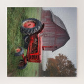 Puzzle Vintage Red Farm Tractor (Horizontal)