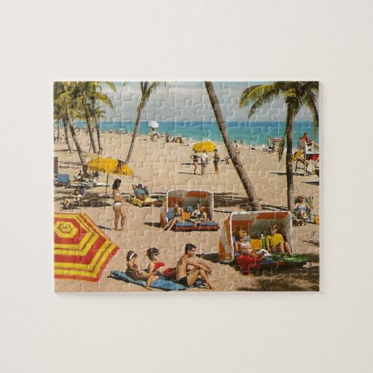 Puzzle Vintage Retro Florida Beach Travel (Horizontal)