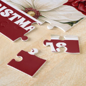 Puzzle Vintage Rustic Christmas Flowers Leaves Kids (Côté)