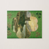 Puzzle Vintage Saint-Patricks Jour Salutations Shamrock C (Horizontal)