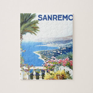 Puzzle Vintage San Remo Italie Europe Illustration de voy