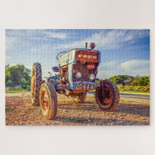 Puzzle Vintage scène agricole de tracteurs antiques Améri