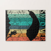 Puzzle Vintage Skydiving Gift Retro Parachute Skydiver (Horizontal)